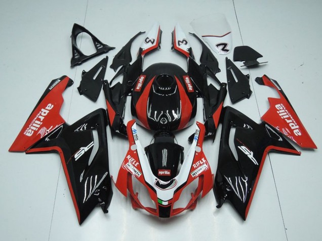 Aprilia RS125 Motorrad Verkleidung 2006-2011 - Glanzendes Schwarz Rot Weiss