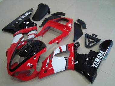 Yamaha YZF R1 Motorrad Verkleidung 2000-2001 - Rot Weiss Glanzendes Schwarz