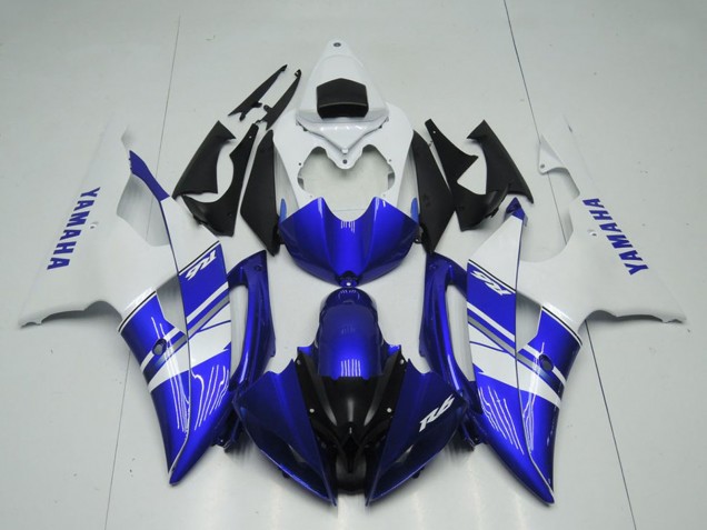 Yamaha YZF R6 Motorrad Verkleidung 2008-2016 - Weiss Blau Schwarz OEM Stil