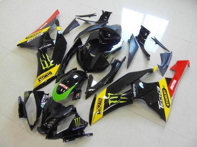 Yamaha YZF R6 Motorrad Verkleidung 2008-2016 - Gelb Rot Glanzendes Schwarz Grun Monster Motul