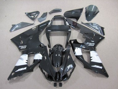 Yamaha YZF R1 Motorrad Verkleidung 1998-1999 - Glanzendes Schwarz Weiss