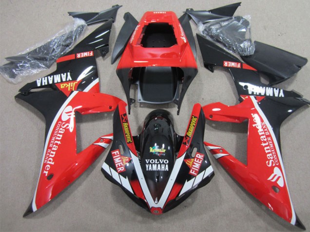 Yamaha YZF R1 Motorrad Verkleidung 2002-2003 - Rot Weiss Schwarz Fimer Santunder