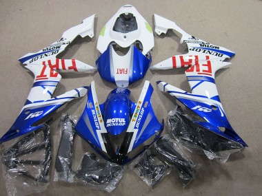 Yamaha YZF R1 Motorrad Verkleidung 2004-2006 - Weiss Blau Motul Fiat