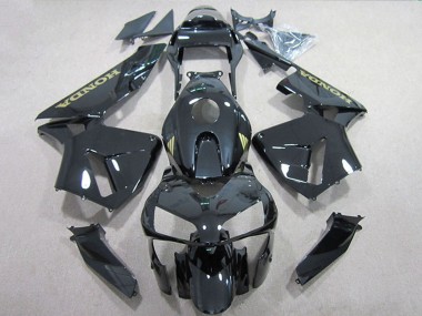 Honda CBR600RR Motorrad Verkleidung 2005-2006 - Glanzendes Schwarz Gold Aufkleber