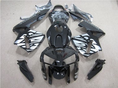 Honda CBR600RR Motorrad Verkleidung 2005-2006 - Glanzendes Schwarz Silber Flamme