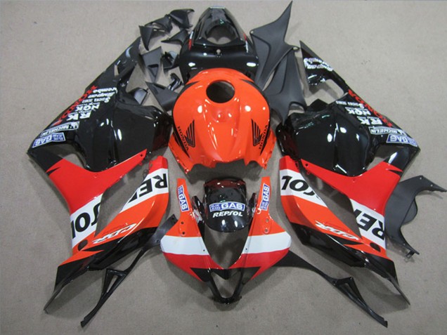 Honda CBR600RR Komplette Abs Verkleidung 2009-2012 - Orange Weiss Rot Glanzendes Schwarz Repsol