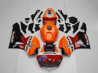 Honda CBR1000RR Motorrad Verkleidung 2012-2016 - Orange Weiss Rot Glanzendes Schwarz Repsol 2