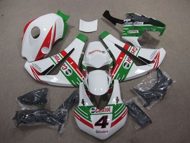 Honda CBR1000RR Motorrad Verkleidung 2008-2011 - Weiss Rot Grun Castrol 4