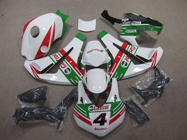 Honda CBR1000RR Motorrad Verkleidung 2008-2011 - Weiss Rot Grun Castrol 4