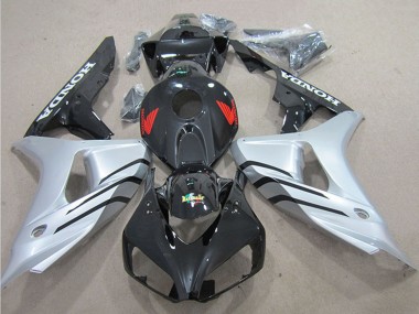 Honda CBR1000RR Motorrad Verkleidung 2006-2007 - Silber Glanzendes Schwarz