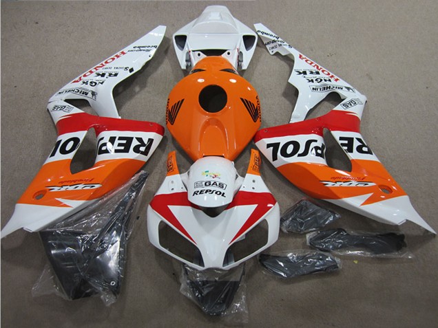 Honda CBR1000RR Motorrad Verkleidung 2006-2007 - Weiss Orange Rot Schwarz Repsol