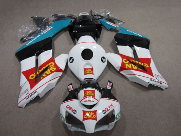 Honda CBR1000RR Motorrad Verkleidung 2004-2005 - Weiss Rot Blau Glanzendes Schwarz Gelb San Carlo Castrol