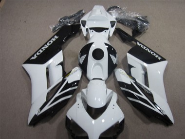 Honda CBR1000RR Motorrad Verkleidung 2004-2005 - Weiss Glanzendes Schwarz Streifen