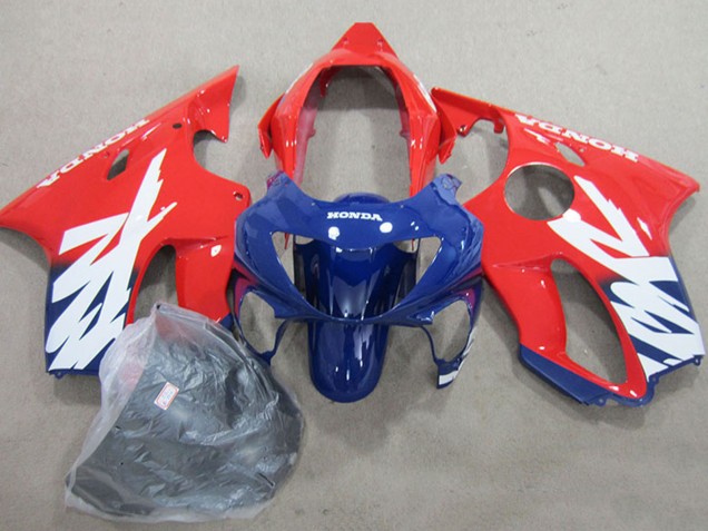 Honda CBR600 F4 Motorrad Verkleidung 1999-2000 - Rot Dunkel Blau
