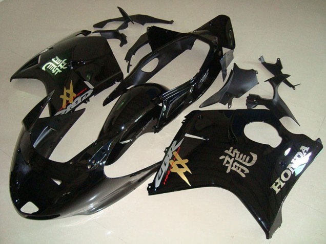 Honda CBR1100XX Blackbird Motorrad Verkleidung 1996-2007 - Glanzendes Schwarz