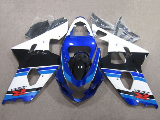 Suzuki GSXR 600 Motorrad Verkleidung 2004-2005 - Weiss Blau Schwarz Rot