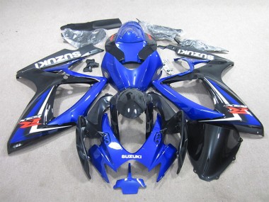 Suzuki GSXR 600 Motorrad Verkleidung 2006-2007 - Blau Weiss Glanzendes Schwarz Rot