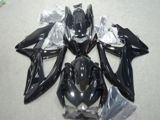Suzuki GSXR 600 Motorrad Verkleidung 2008-2010 - Glanzendes Schwarz