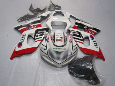 Suzuki GSXR 1000 Motorrad Verkleidung 2000-2002 - Weiss Rot Schwarz Rizoma Playboy