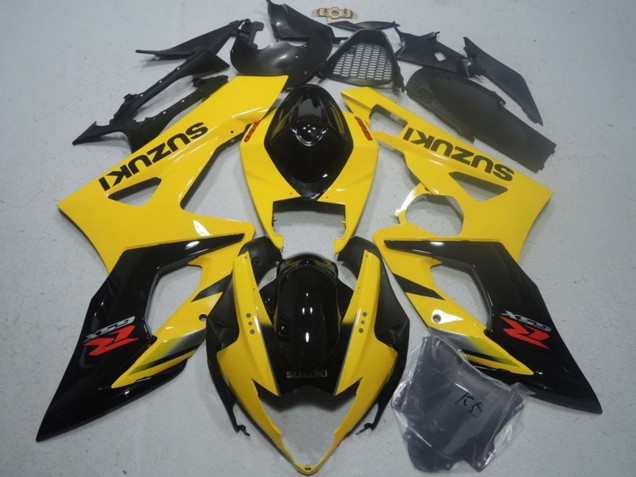 Suzuki GSXR 1000 Motorrad Verkleidung 2005-2006 - Gelb Glanzendes Schwarz
