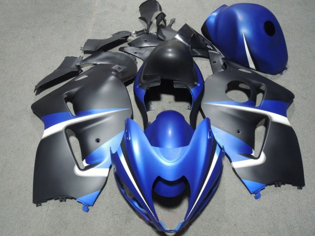 Suzuki GSXR 1300 Hayabusa Motorrad Verkleidung 1996-2007 - Blau Weiss Matt Schwarz