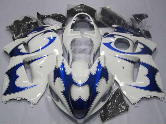 Suzuki GSXR 1300 Hayabusa Motorrad Verkleidung Kit 1996-2007 - Weiss Blau