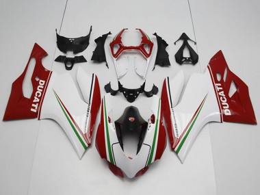 Ducati 1199 Motorrad Verkleidung 2011-2014 - Weiss Rot Schwarz Grun
