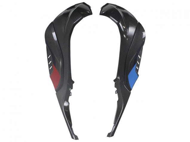 BMW S1000RR Motorrad Verkleidung 2023-2024 - Blau Rot Carbonfaser
