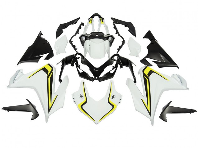 Honda CBR500R Motorrad Verkleidung 2022-2023 - Weiss Neon Gelb Matt Schwarz