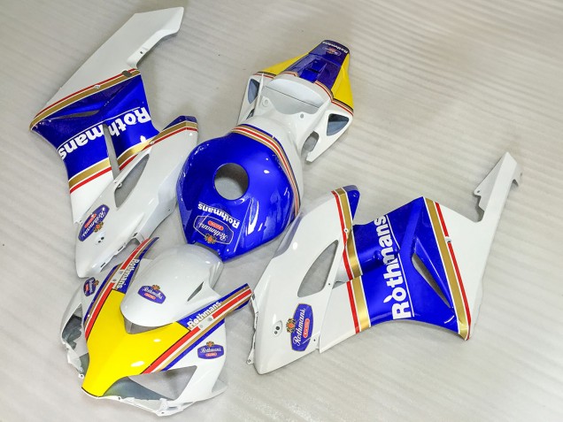 Honda CBR1000RR Motorrad Verkleidung 2004-2005 - Weiss Blau Gelb Rothmans