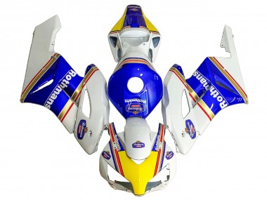 Honda CBR1000RR Motorrad Verkleidung 2004-2005 - Weiss Blau Gelb Rothmans
