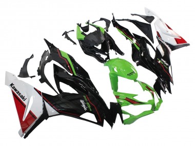 Kawasaki ZX6R Motorrad Verkleidung 2019-2022 - Grun Glanzendes Schwarz Weiss Rot