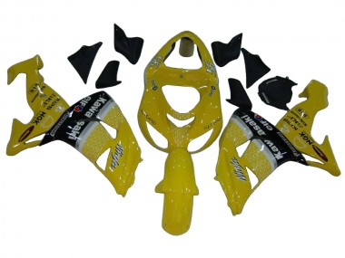 Kawasaki ZX10R Motorrad Verkleidung 2006-2007 - Gelb Silber Schwarz Elf