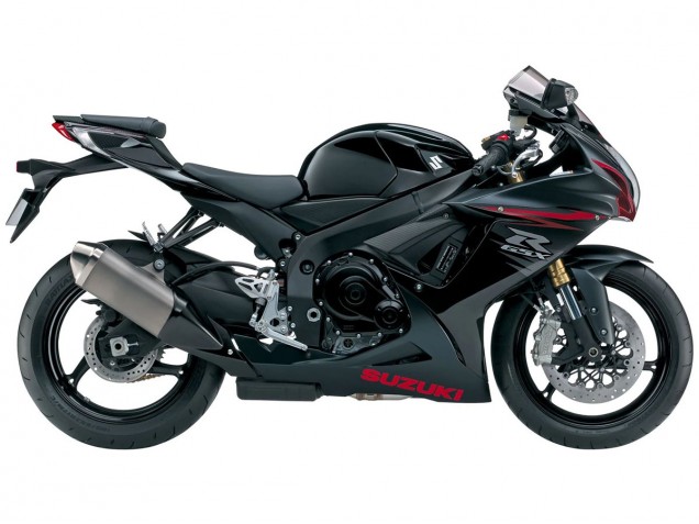 Suzuki GSXR 600/750 Motorrad Verkleidung 2011-2024 - Matt Schwarz Rot