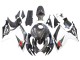 Suzuki GSXR 600/750 Motorrad Verkleidung 2006-2007 - Schwarz Weiss Carbonfaser Stil