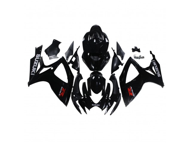 Suzuki GSXR 600/750 Motorrad Verkleidung 2006-2007 - Glanzendes Schwarz