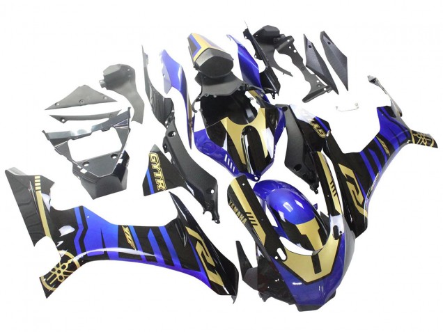 Yamaha YZF R1 Motorrad Verkleidung 2015-2019 - Blau Gold Schwarz