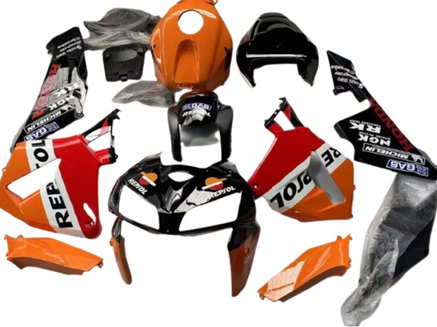 Honda CBR600RR Motorrad Verkleidung 2005-2006 - Schwarz Orange Weiss Rot Repsol