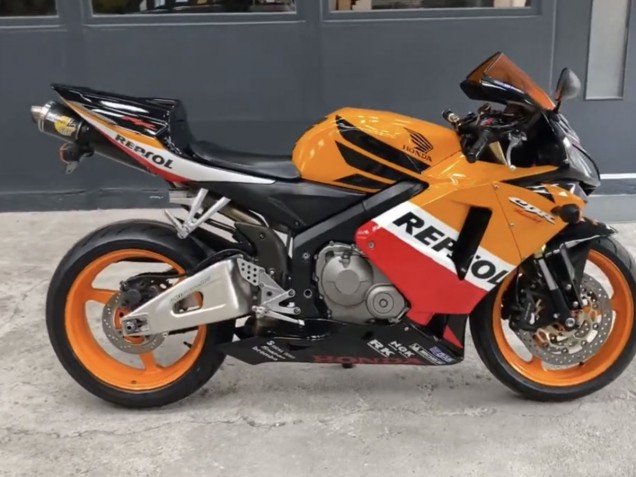 Honda CBR600RR Motorrad Verkleidung 2005-2006 - Schwarz Orange Weiss Rot Repsol