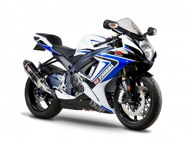Suzuki GSXR 1000 Motorrad Verkleidung 2005-2006 - Weiss Blau Schwarz Yoshimura